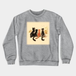 Cats family window view Crewneck Sweatshirt